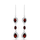 Cercei din Argint 925 ( 3.36 grame ) cu Granat Barton și Topaz Alb 3.87 Carate