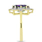 Inel din Argint 925 Placat cu Aur ( 2.84 grame ) cu Topaz Mistic și Topaz Alb 2.62 Carate