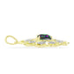 Pandantiv din Argint 925 Placat cu Aur ( 2.12 grame ) cu Topaz Mistic și Topaz Alb 1 Carate
