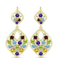 Cercei din Argint 925 Placat cu Aur ( 5.98 grame ) cu Granat Barton și Ametist Marocan 3.95 Carate