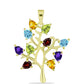 Pandantiv din Argint 925 Placat cu Aur ( 2.56 grame ) cu Granat Barton și Ametist Marocan 1.86 Carate