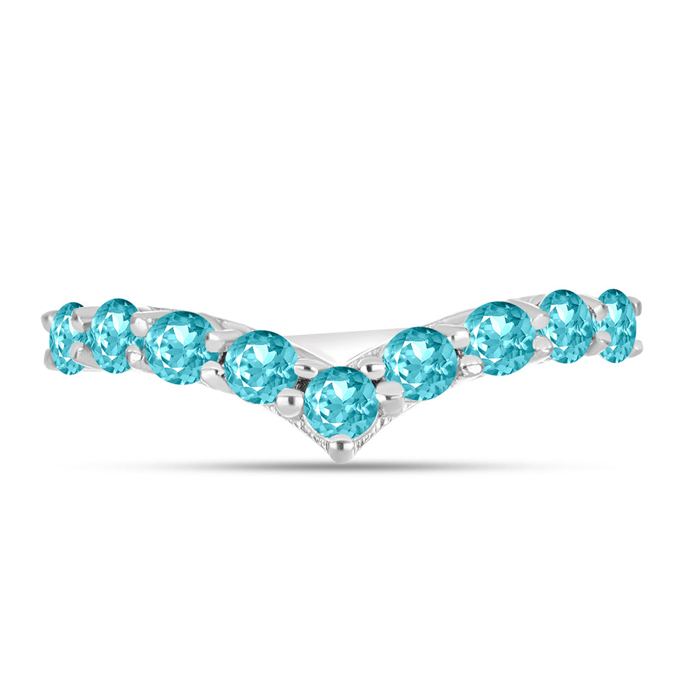 Inel din Argint 925 ( 2.2 grame ) cu Cuarț Paraiba 1.25 Carate