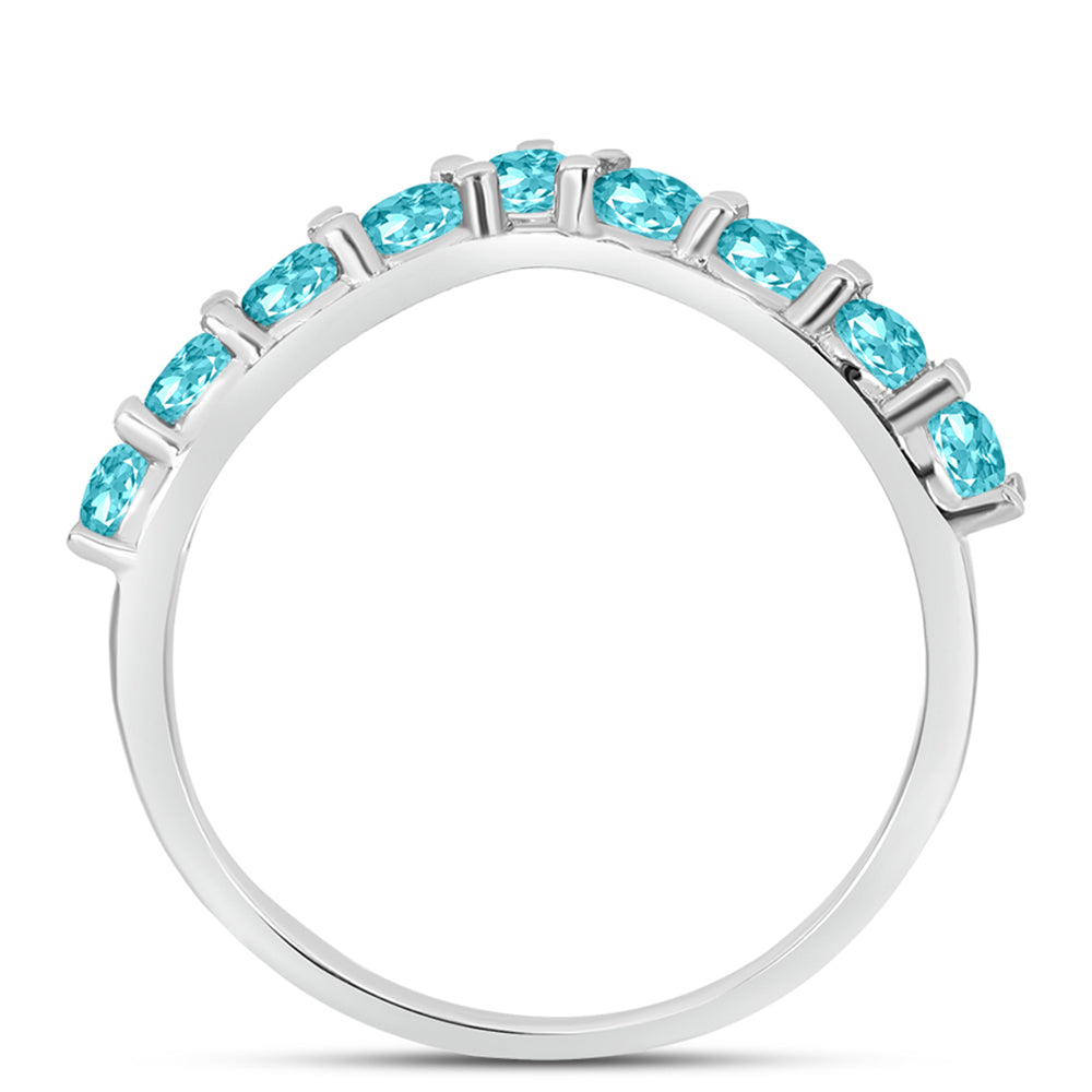 Inel din Argint 925 ( 2.2 grame ) cu Cuarț Paraiba 1.25 Carate 2 