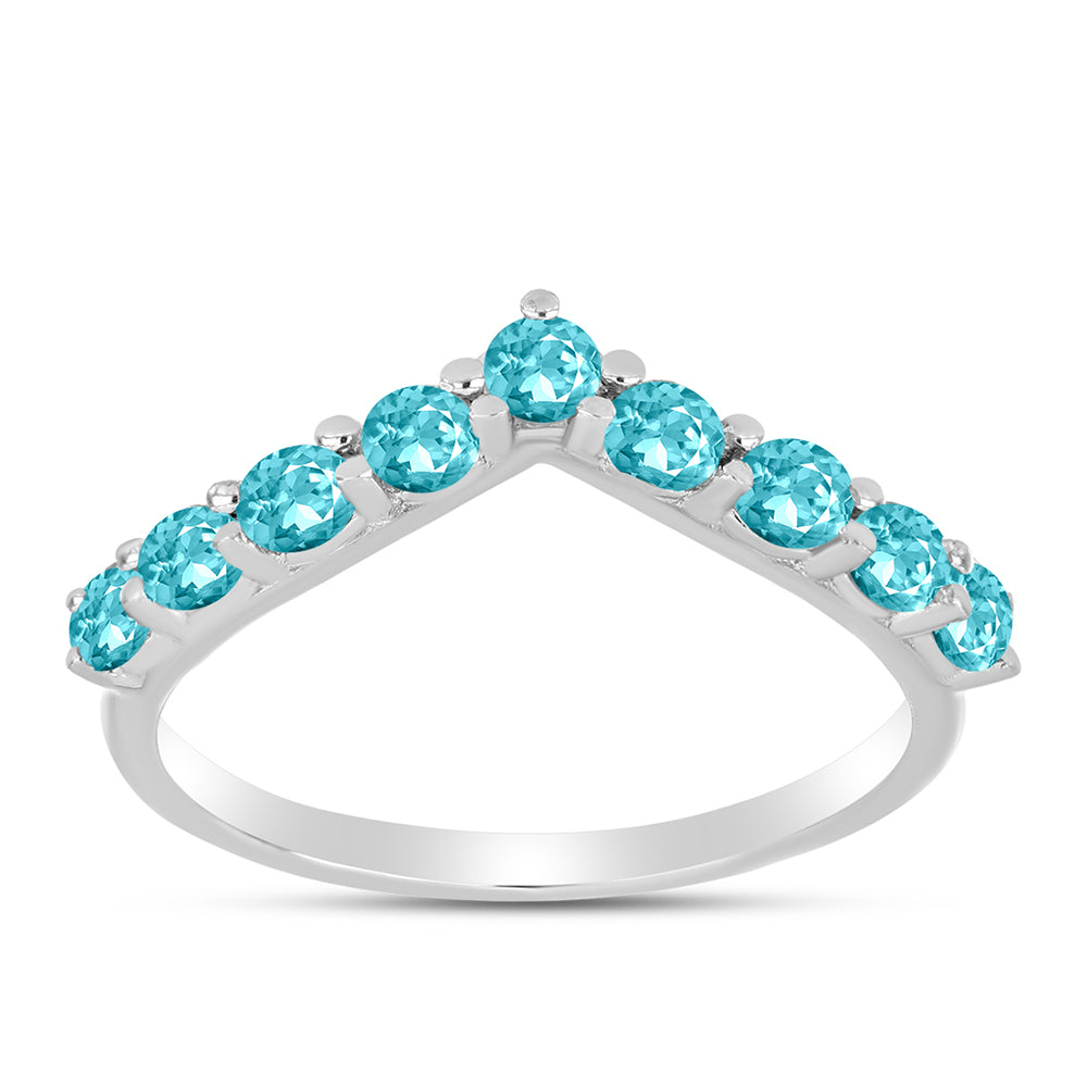 Inel din Argint 925 ( 2.2 grame ) cu Cuarț Paraiba 1.25 Carate