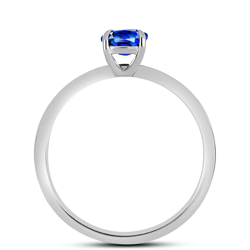 Inel din Argint 925 ( 1.74 grame ) cu Safir Albastru Australian 0.73 Carate
