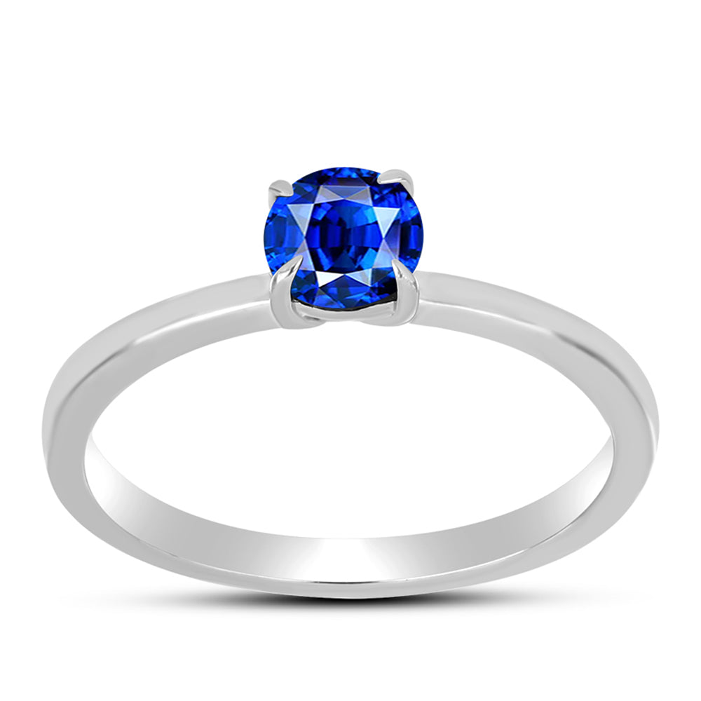 Inel din Argint 925 ( 1.74 grame ) cu Safir Albastru Australian 0.73 Carate 3 