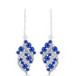 Cercei din Argint 925 ( 4.56 grame ) cu Safir Albastru Australian și Topaz Alb 2.66 Carate