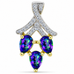 Pandantiv din Argint 925 Placat cu Aur ( 1.35 grame ) cu Topaz Mistic și Topaz Alb 1.17 Carate