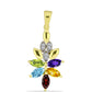 Pandantiv din Argint 925 Placat cu Aur ( 1.82 grame ) cu Granat Barton și Ametist Marocan 1.53 Carate