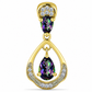 Pandantiv din Argint 925 Placat cu Aur ( 1.63 grame ) cu Topaz Mistic și Topaz Alb 1.03 Carate