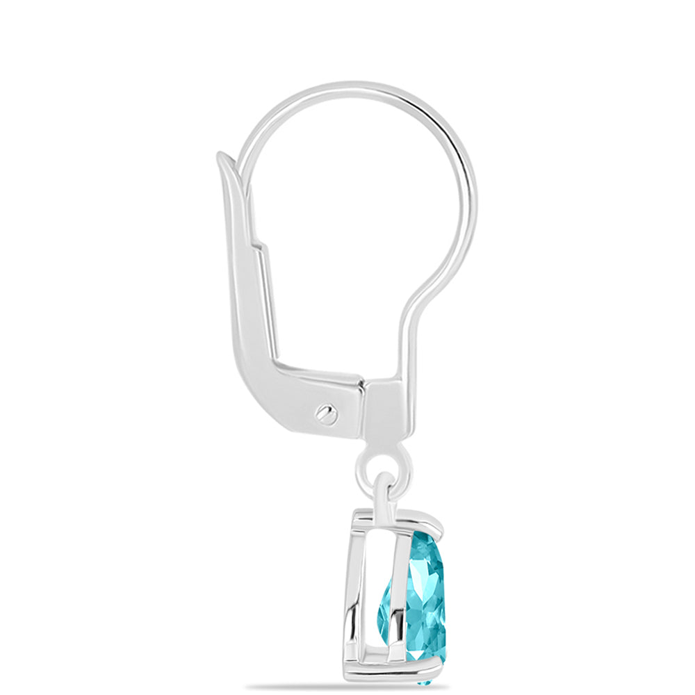 Cercei din Argint 925 ( 1.35 grame ) cu Cuarț Paraiba 1.15 Carate 2 