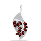 Pandantiv din Argint 925 ( 3.39 grame ) cu Granat Barton și Topaz Alb 2.95 Carate