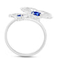 Inel din Argint 925 ( 3.36 grame ) cu Safir Albastru Australian 0.95 Carate