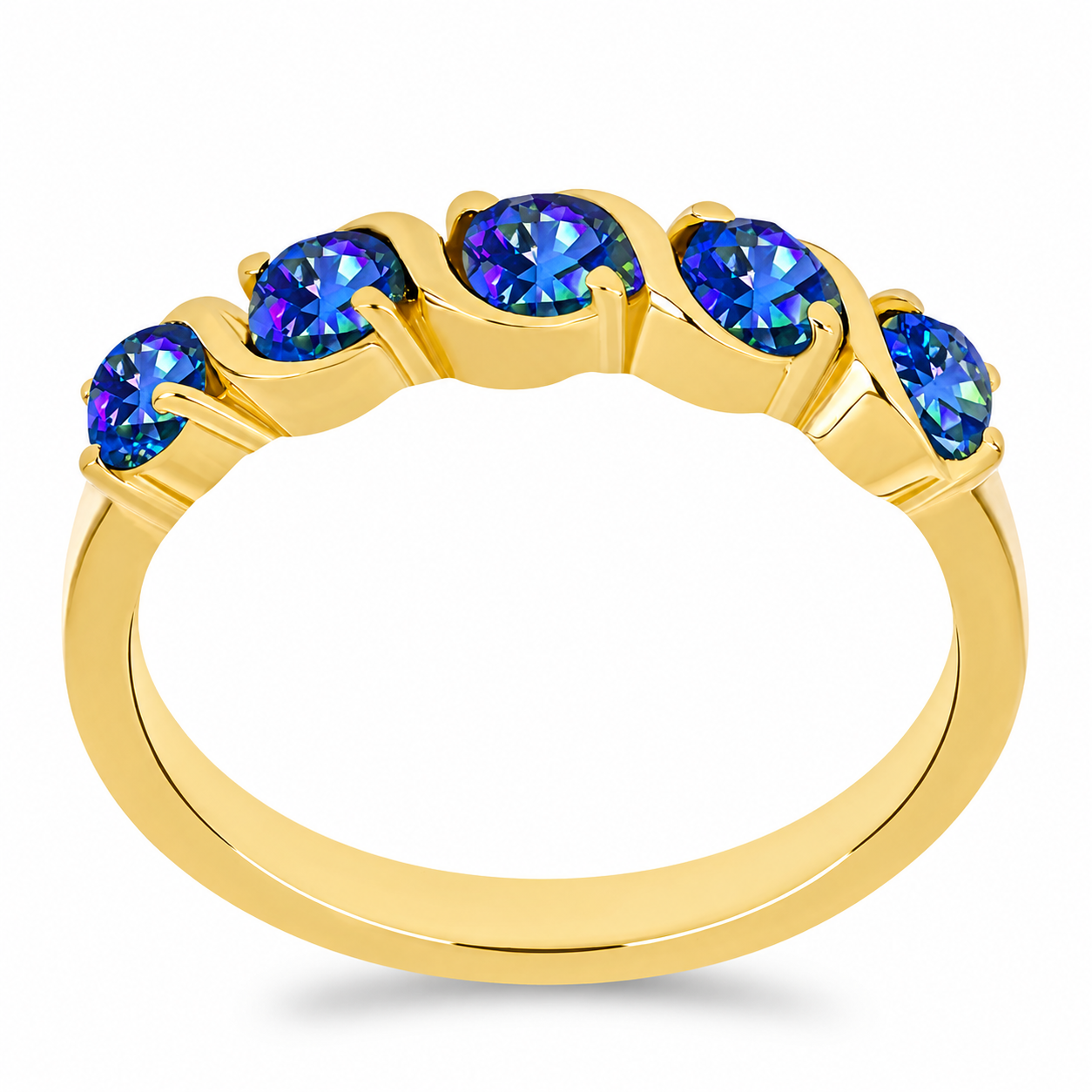 Inel din Argint 925 Placat cu Aur ( 1.8 grame ) cu Topaz Mistic 0.7 Carate