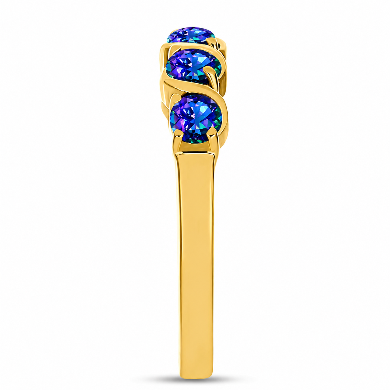 Inel din Argint 925 Placat cu Aur ( 1.8 grame ) cu Topaz Mistic 0.7 Carate 3 