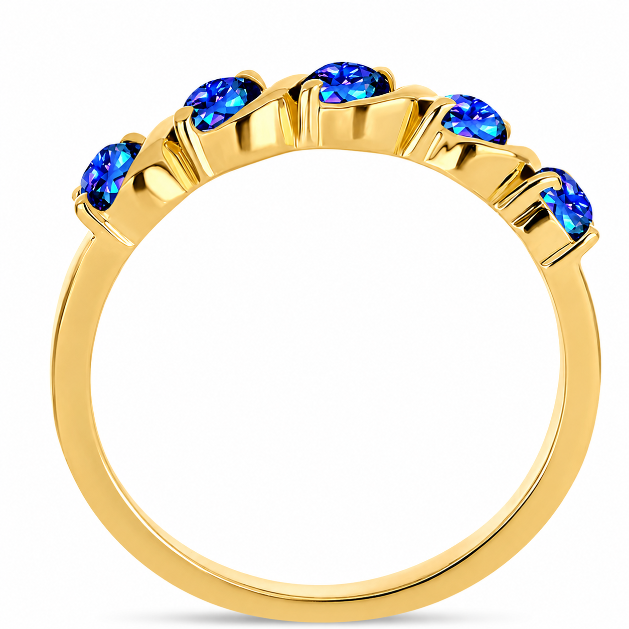 Inel din Argint 925 Placat cu Aur ( 1.8 grame ) cu Topaz Mistic 0.7 Carate 4 