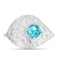 Inel din Argint 925 ( 3.76 grame ) cu Cuarț Paraiba 0.75 Carate