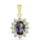 Pandantiv din Argint 925 Placat cu Aur ( 1.65 grame ) cu Topaz Mistic și Topaz Alb 1.61 Carate