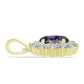 Pandantiv din Argint 925 Placat cu Aur ( 1.65 grame ) cu Topaz Mistic și Topaz Alb 1.61 Carate