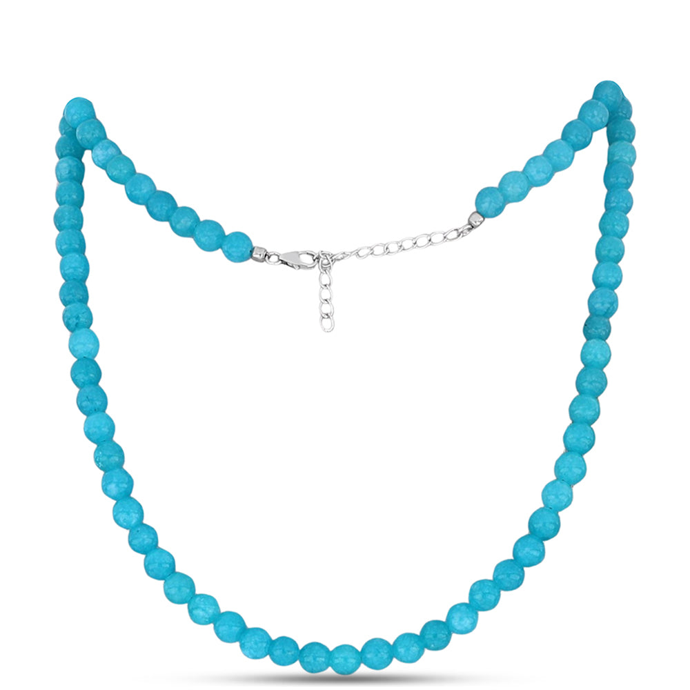 Colier din Argint 925 ( 0.93 grame ) cu Cuarț Paraiba 117.25 Carate 1 