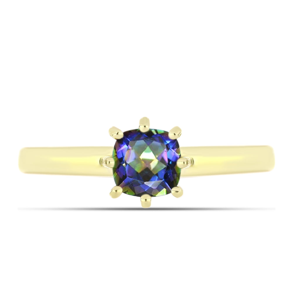 Inel din Argint 925 Placat cu Aur ( 2.42 grame ) cu Topaz Mistic 0.82 Carate