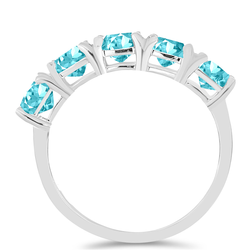 Inel din Argint 925 ( 1.99 grame ) cu Cuarț Paraiba 2.38 Carate 2 