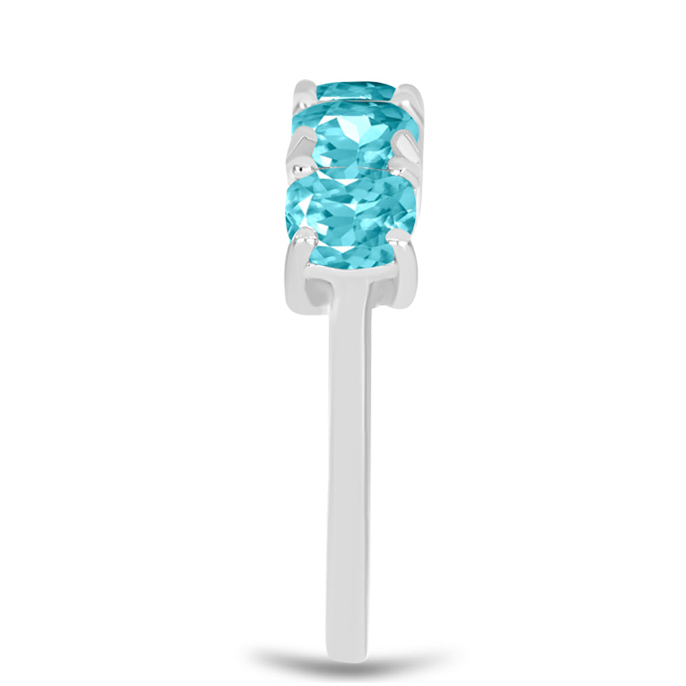 Inel din Argint 925 ( 1.99 grame ) cu Cuarț Paraiba 2.38 Carate 4 