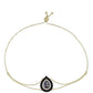 Brățară din Argint 925 Placat cu Aur ( 4.5 grame ) cu Topaz Mistic și Spinel Negru 1.85 Carate