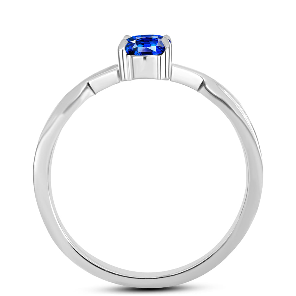 Inel din Argint 925 ( 1.76 grame ) cu Safir Albastru Australian 0.63 Carate