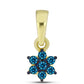 Pandantiv din Argint 925 Placat cu Aur ( 0.3 grame ) cu Diamant Albastru 0.07 Carate