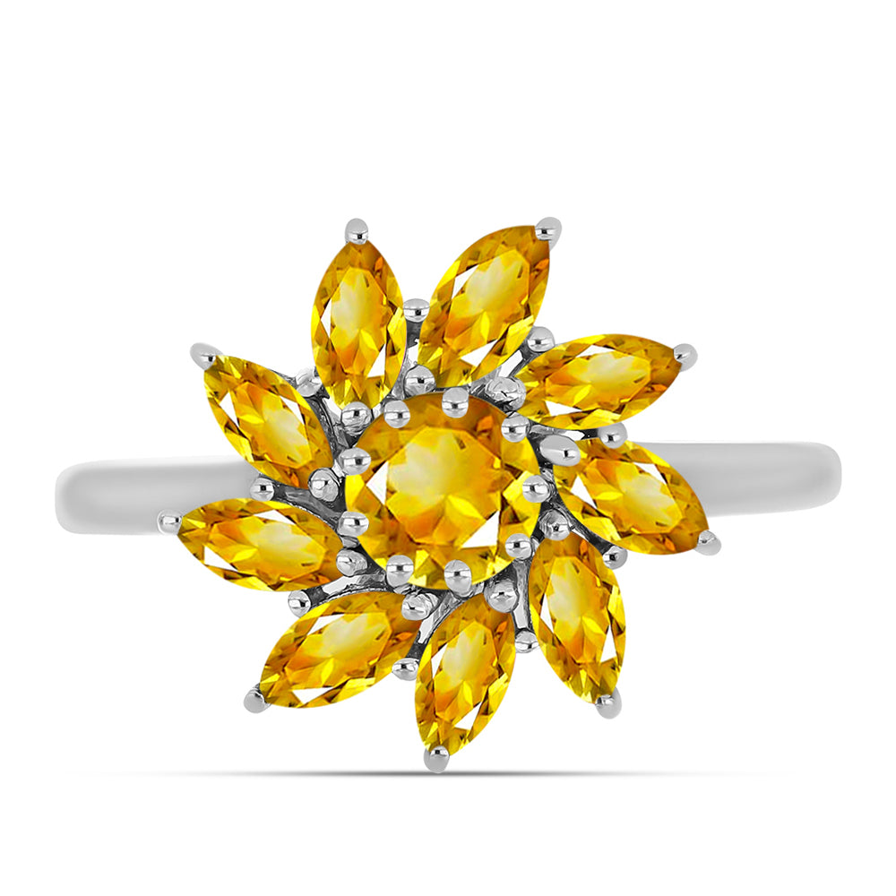 Inel din Argint 925 ( 3.63 grame ) cu Citrin Ural 1.57 Carate