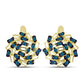 Cercei din Argint 925 Placat cu Aur ( 3.15 grame ) cu Diamant Albastru 0.22 Carate