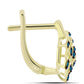 Cercei din Argint 925 Placat cu Aur ( 3.15 grame ) cu Diamant Albastru 0.22 Carate