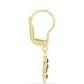 Cercei din Argint 925 Placat cu Aur ( 2.16 grame ) cu Diamant Albastru 0.1 Carate