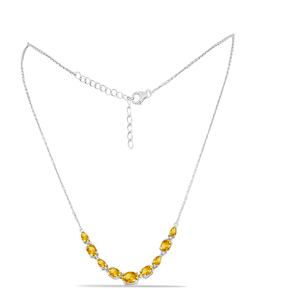 Colier din Argint 925 ( 4.5 grame ) cu Citrin Ural 3.08 Carate