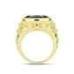 Inel din Argint 925 Placat cu Aur ( 6.63 grame ) cu Topaz Mistic Verde 5.18 Carate
