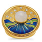 Inel din Argint 925 Placat cu Aur ( 6.64 grame ) cu Piatra Lunii Curcubeu și Topaz Alb 2.6 Carate
