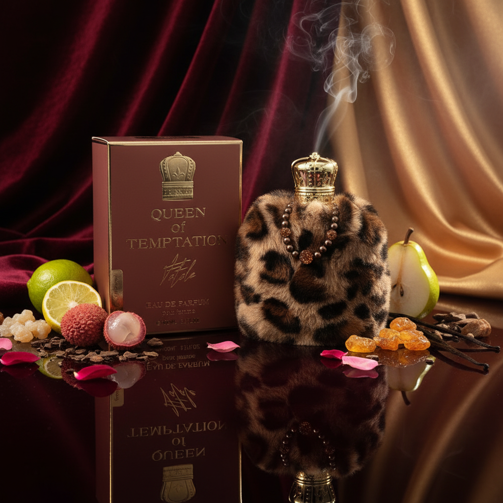100 ml EDP QUEEN OF TEMPTATION - FATALE, cu arome de chihlimbar pentru femei 6 