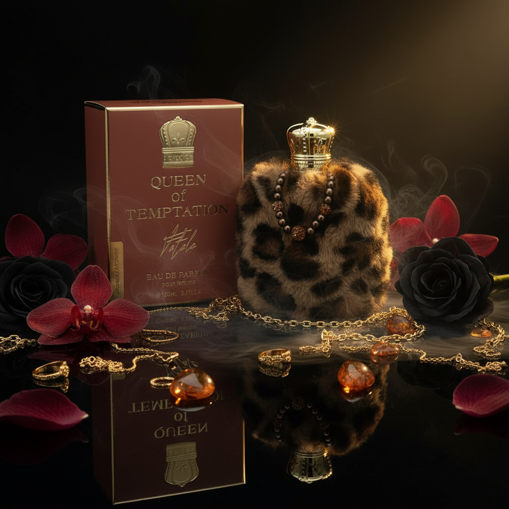 100 ml EDP QUEEN OF TEMPTATION - FATALE, cu arome de chihlimbar pentru femei 8 