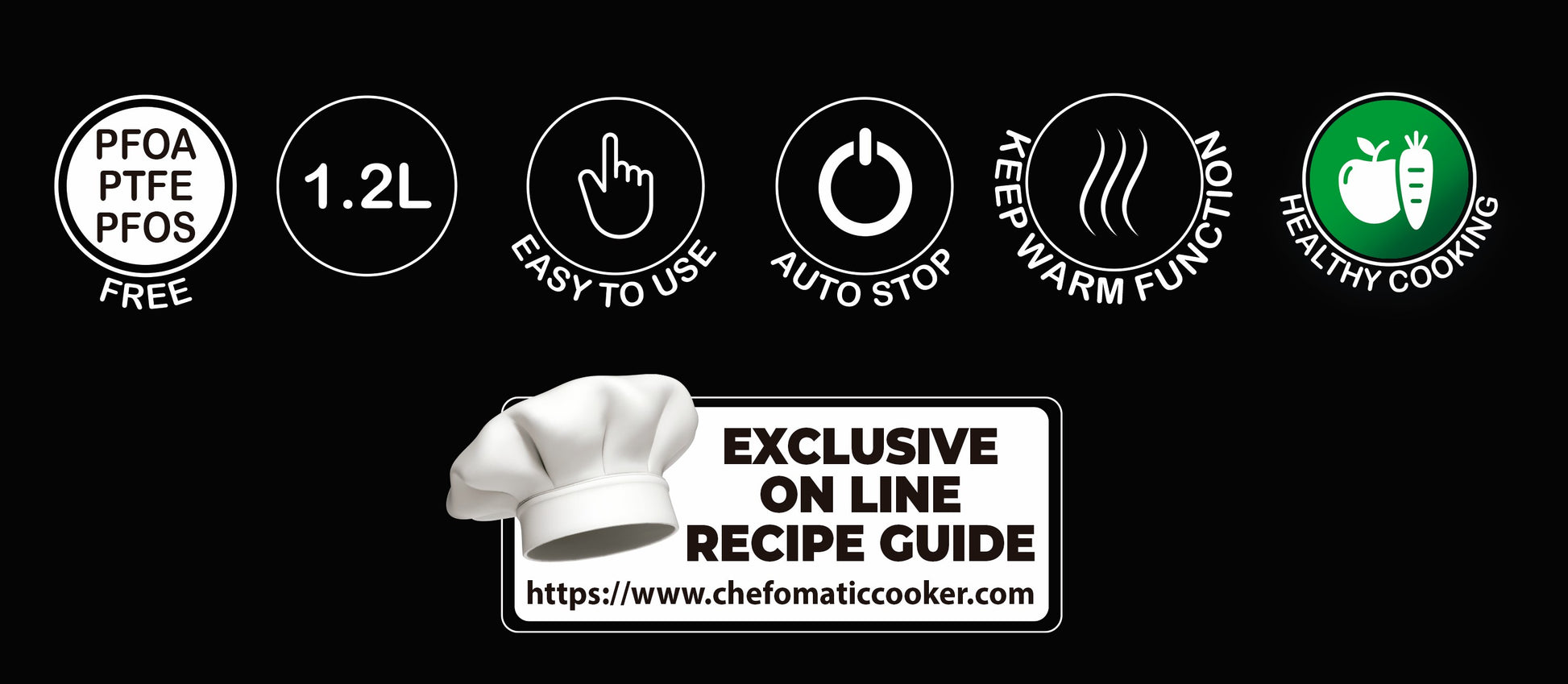 Chef-O-Matic Cooker – Oală compactă pentru gătit orez și aburitor 11 