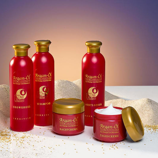 Set de 5 Produse pentru Îngrijirea Pielii şi a Părului cu Ulei de Argan