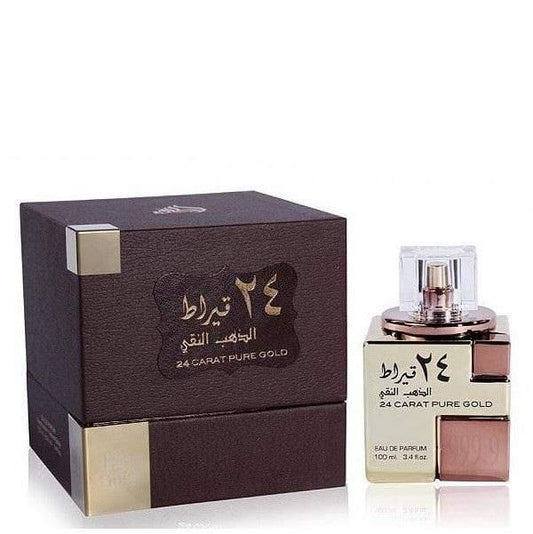 100 ml Eau De Parfum Lattafa 24 Carat Pure Gold cu Arome Intense Orientale Picante-Vanilate, pentru Femei și Bărbați - Galeria de Bijuterii