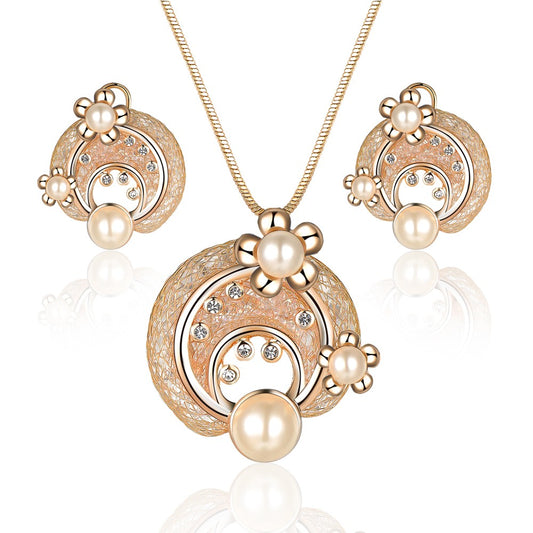 Set din Aliaj Placat cu Aur cu Cristal Alb Emporia®
