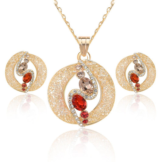 Set din Aliaj Placat cu Aur cu Cristal Alb Emporia®