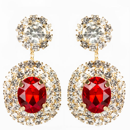 Set din Aliaj Placat cu Aur cu Cristal Roșu Emporia®