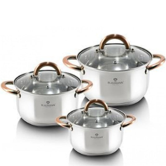 Set de Vase de gătit din oțel inoxidabil din 6 piese, Gourmet Line
