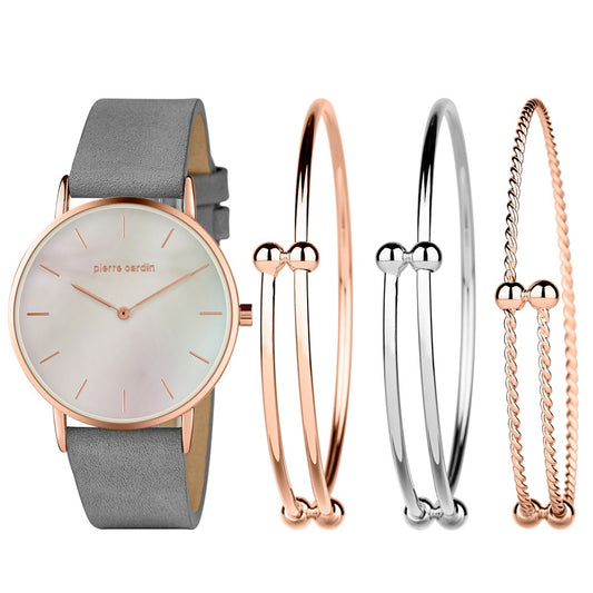 Set din Aliaj Placat cu Aur cu Cristal Alb Emporia®