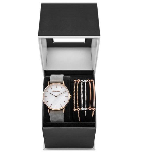 Set din Aliaj Placat cu Aur cu Cristal Alb Emporia®