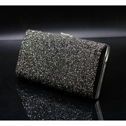 Geantă de Damă cu Glitter Negru - Galeria de Bijuterii