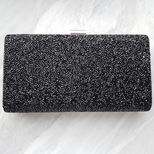 Geantă de Damă cu Glitter Negru - Galeria de Bijuterii
